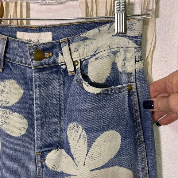 The Great. The Hero Daisy Stamp Jeans Size 24